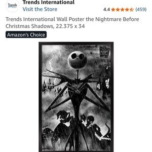 Free with purchase. Wall Poster the Nightmare Before Christmas Shadow
